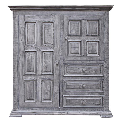 Greenview Carved Panel Gentleman's Chest - Gray - Crafters and Weavers