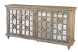 Keystone Weathered Pine Mirrored Console - 73" - Crafters and Weavers