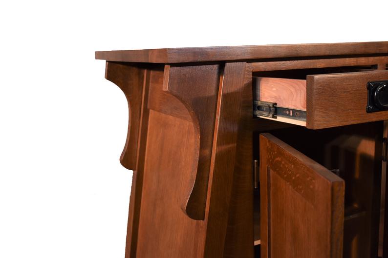 Mission Oak Crofter Console Cabinet - Michael's Cherry - 55" - Crafters and Weavers