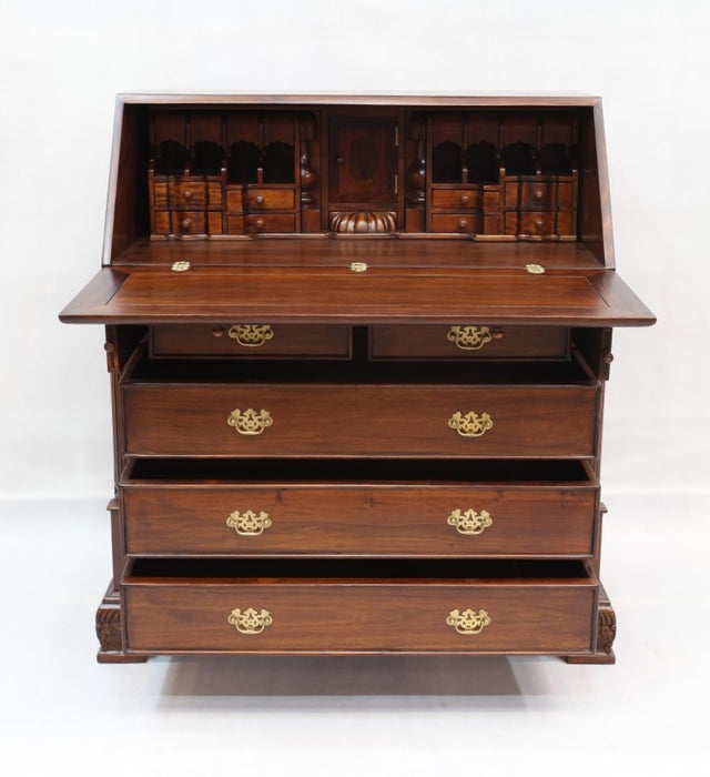 SOLD OUT Legacy 5 Drawer Secretary Desk - Brown Walnut - Crafters and Weavers