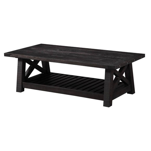 Oak Park Cross Bar Coffee Table - Crafters and Weavers