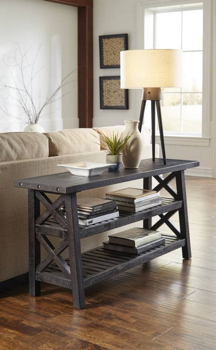 SOLD OUT Oak Park Cross Bar Console Table - Crafters and Weavers