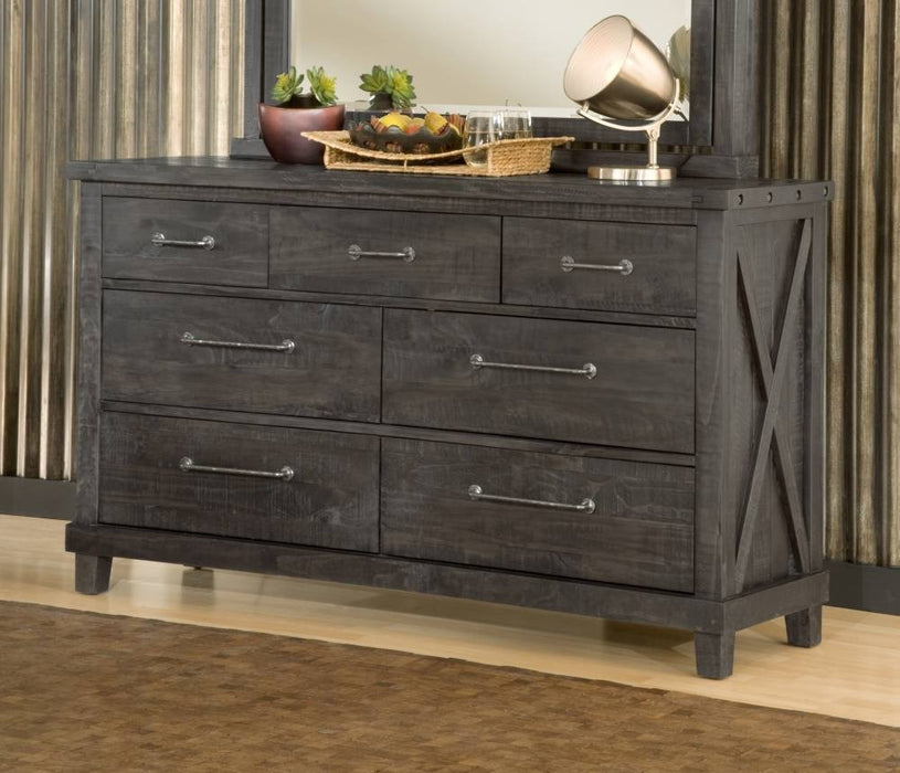 Modus Oak Park Cross Bar 7 Drawer Dresser