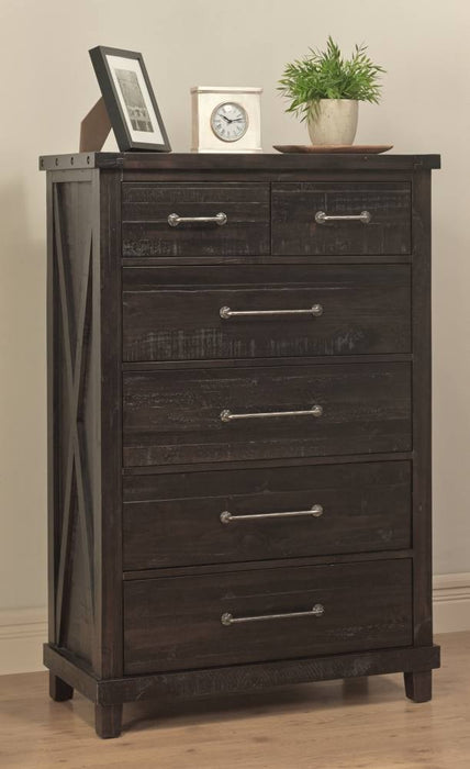 Distressed Rustic Modern Solid Wood Cross Bar 6 Drawer Highboy Dresser — Crafters and Weavers Distressed Rustic Modern Solid Wood Cross Bar 6 Drawer Highboy Dresser — Crafters and Weavers