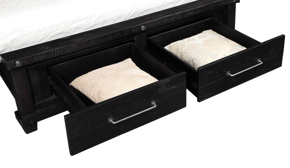 Oak Park Cross Bar 2 Drawer Storage Bed - Crafters and Weavers