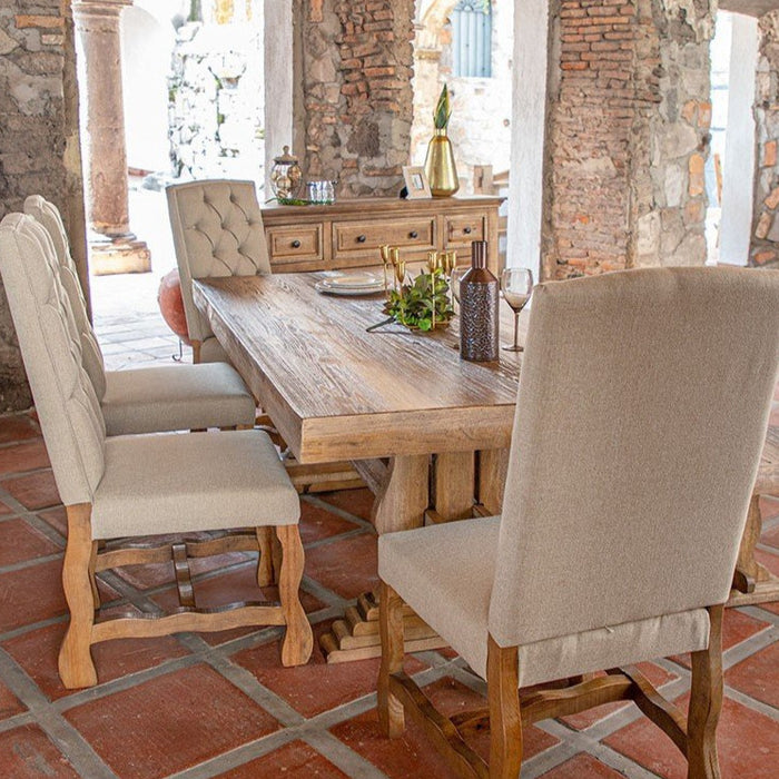 Contemporary Farmhouse Counter Height Solid Wood Dining Set