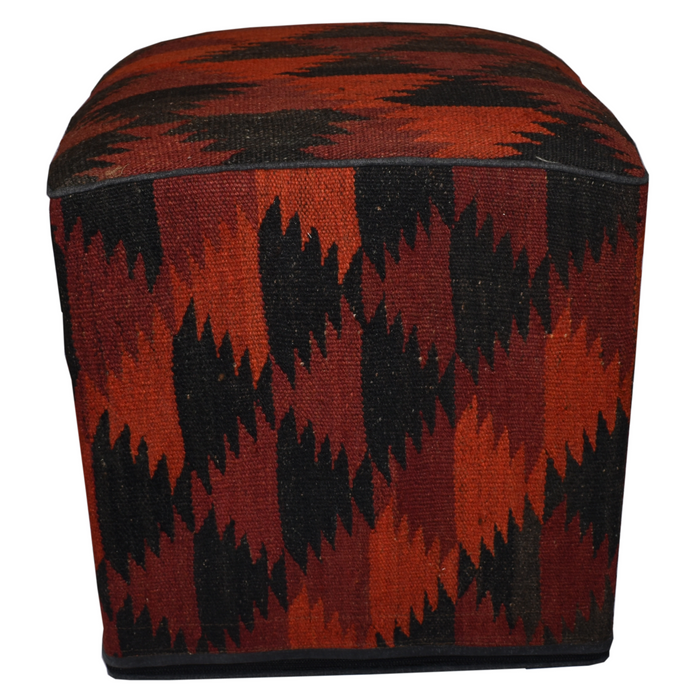 One of a Kind Kilim Rug Pouf Ottoman foot stool - #7 - Crafters and Weavers