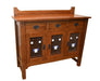 OUT OF STOCK Arts and Crafts Stained Glass Buffet / Sideboard - Crafters and Weavers