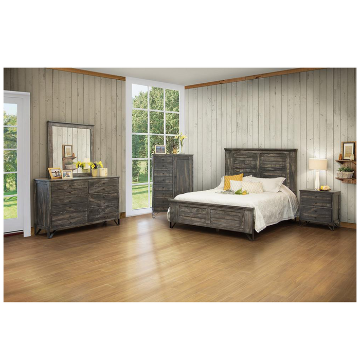 Sawyer Parota Bedroom 5 Piece Set - Crafters and Weavers