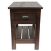 Emerson 1 Drawer Side Table - Rustic Walnut - Crafters and Weavers