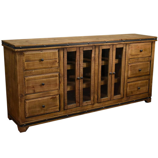 Addison Rustic 6 Drawer TV Stand / Sideboard - 75" - Crafters and Weavers