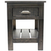 Emerson 1 Drawer Side Table - Distressed Black - Crafters and Weavers