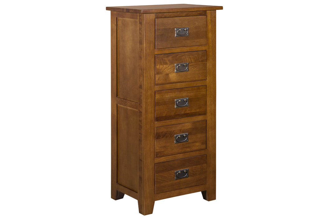 Mission 5 Drawer Lingerie Dresser - Michael's Cherry - Crafters and Weavers