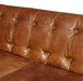 Tuxedo Leather Love Seat - Crafters and Weavers