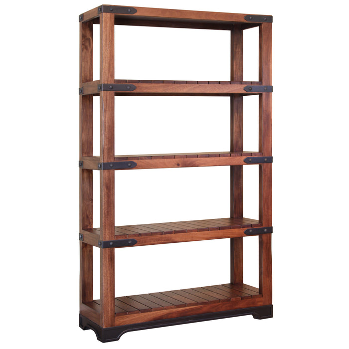 Granville Parota Industrial Bookcase - 70"H - Crafters and Weavers