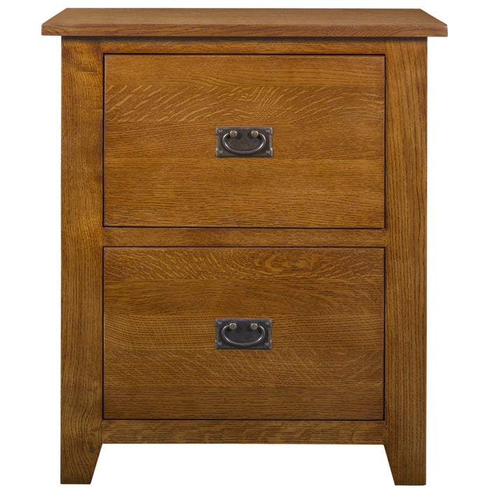 Mission 2 Drawer File Cabinet - Michael's Cherry (MC-A) - Crafters and Weavers