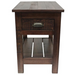 Emerson 1 Drawer Side Table - Rustic Walnut - Crafters and Weavers