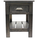 Emerson 1 Drawer Side Table - Distressed Black - Crafters and Weavers