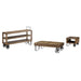 Harding Reclaimed Wood Industrial Cart Console Table - Crafters and Weavers