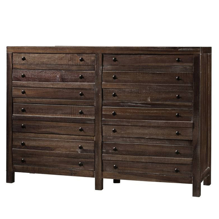 Rustic Modern Distressed 8 Drawer Solid Natural Wood Brown Dresser Crafters and Weavers Rustic Modern Distressed 8 Drawer Solid Natural Wood Brown Dresser Crafters and Weavers