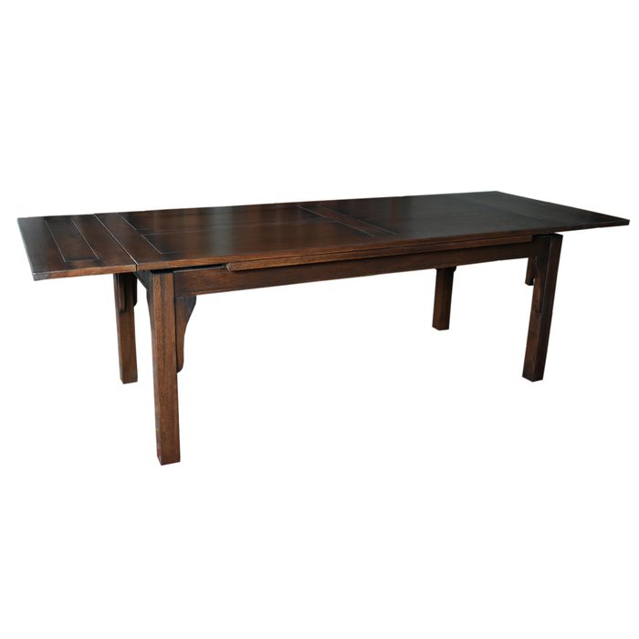 PREORDER Mission Stow Leaf Table with #240 Chair Dining Set - Dark Oak - Crafters and Weavers