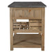Barlow Crate Kitchen Island - Rustic Pine and Zinc Top - Crafters and Weavers