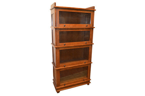 SOLD OUT Mission Style 4 Fixed Stack Barrister Bookcase - Crafters and Weavers