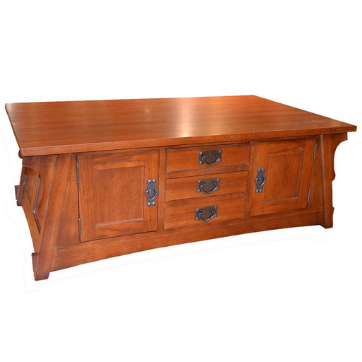 Arts and Crafts Mission Crofter style 2 Sided Storage Coffee Table - Crafters and Weavers