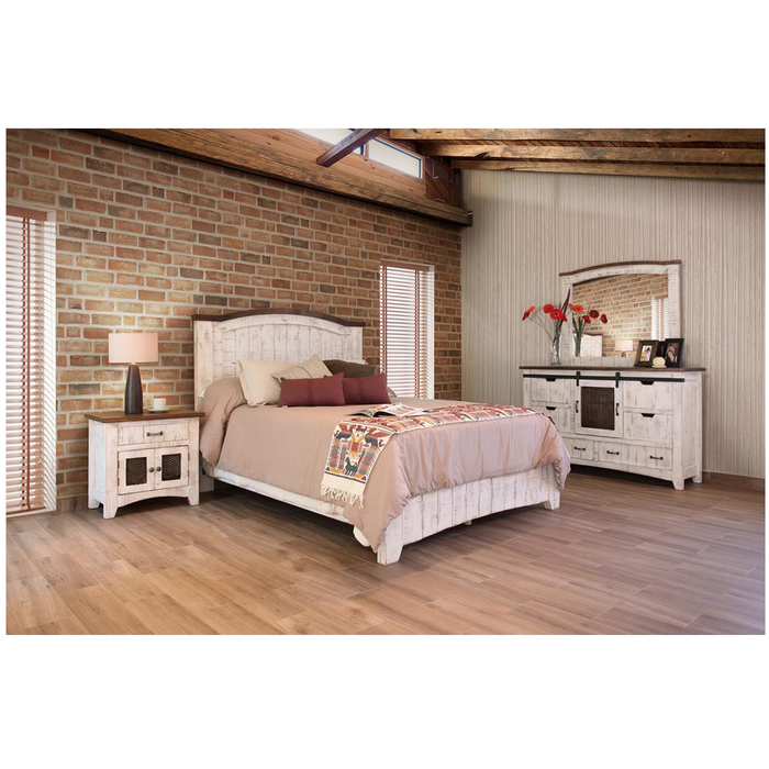 Greenview Farmhouse Bedroom 4 Piece Set - White - Crafters and Weavers