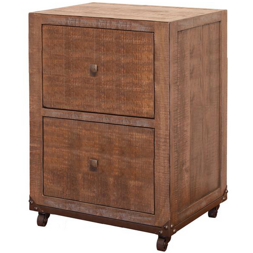 Greenview Forged Iron Base File Cabinet - Crafters and Weavers