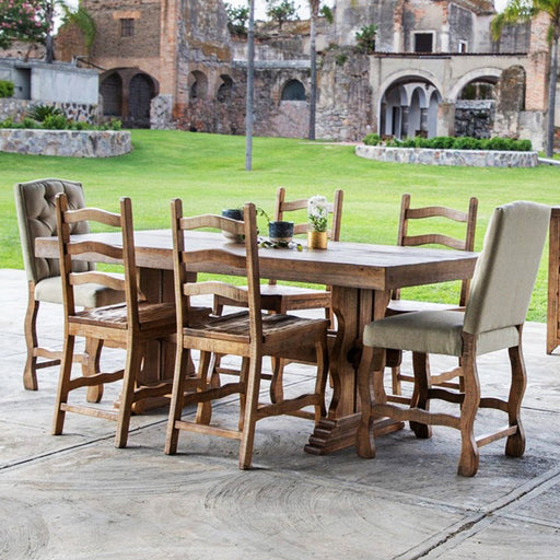 Westwood Rustic Farmhouse Counter Height Dining Set (Options Available) - Crafters and Weavers