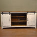 Greenview Sliding Door White Console - 68" - Crafters and Weavers