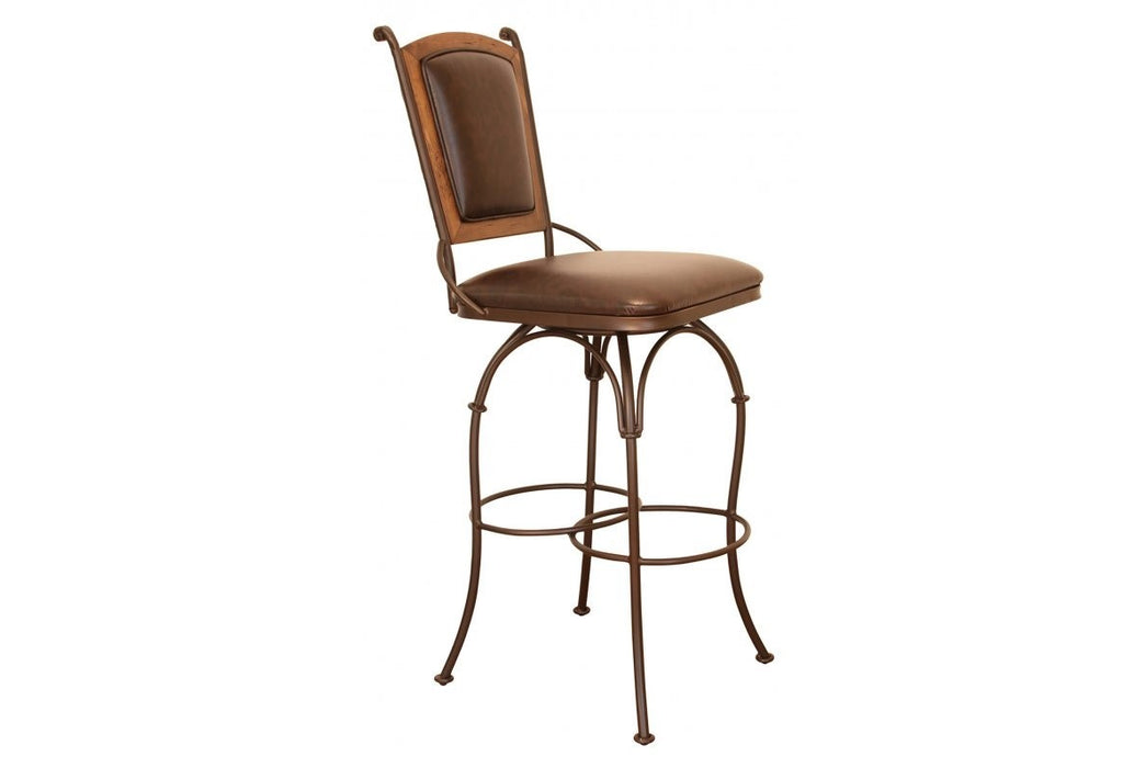 DUPLICATE LISTING Provence Armless Swivel Bar Stool - 24" SH - Crafters and Weavers