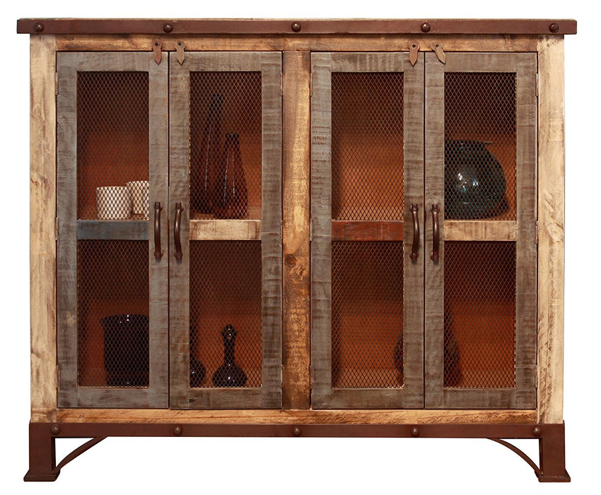 DUPLICATE LISTING Bayshore Loft 4 Door Curio Cabinet - Multi Color - Crafters and Weavers