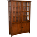 Mission Oak 4 Door Display China Cabinet - Golden Brown - 49"W - Crafters and Weavers