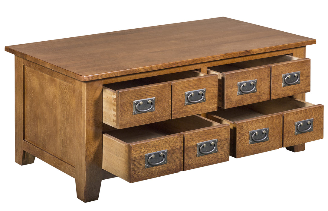 Mission 8 Drawer Coffee Table - Michael's Cherry - Crafters and Weavers