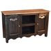 Ventura Solid Wood TV Stand / Sideboard - Distressed Black - 47" - Crafters and Weavers