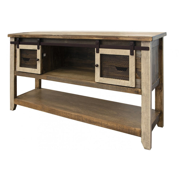Bayshore Sliding Door 4 Drawer Console Table - Crafters and Weavers