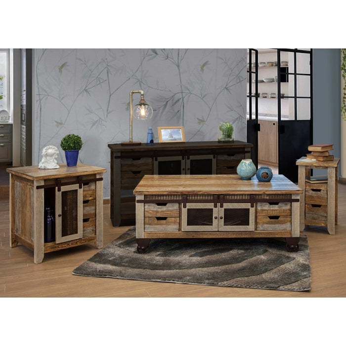 Bayshore Sliding Door Living Room Table Set - Crafters and Weavers