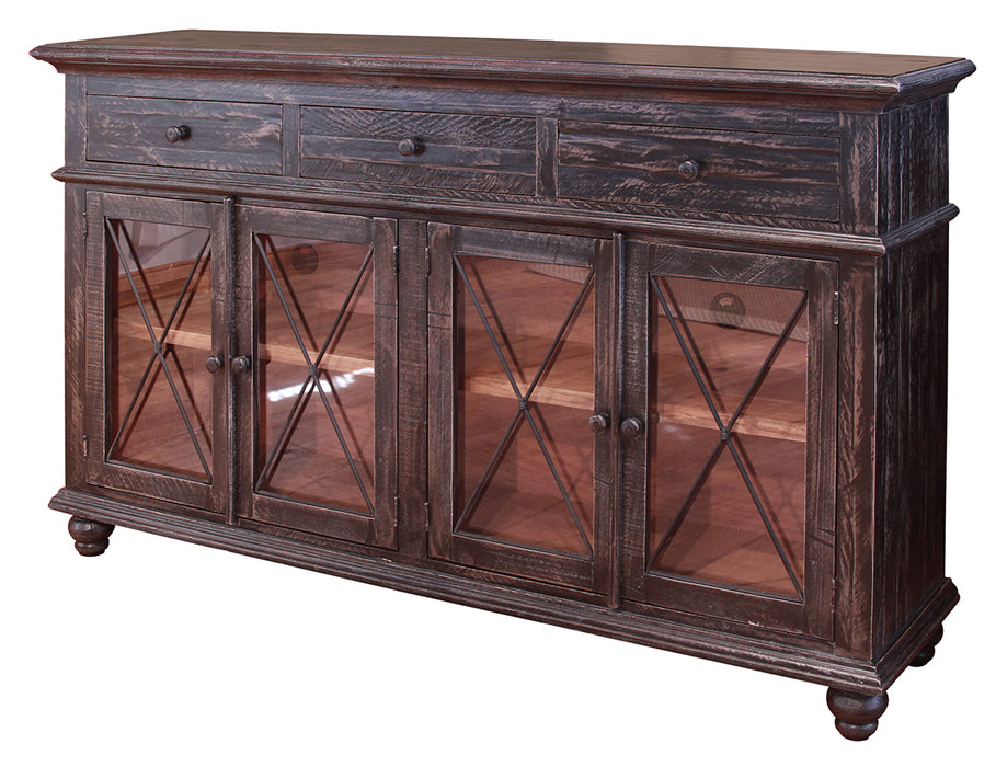 Greenview Charcoal Console Cabinet - 71" - Crafters and Weavers