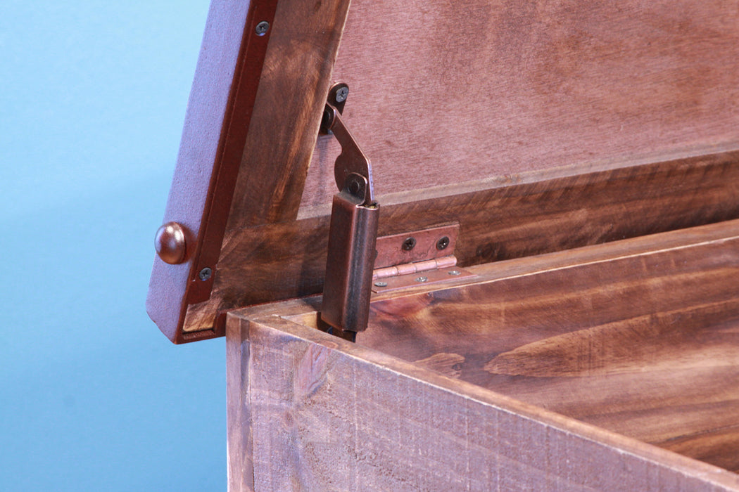 DUPLICATE LISTING Bayview Rustic Pine Wood Coffee Table - Storage Trunk - Crafters and Weavers