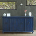 Macao 4 Door Sideboard - Blue - 73" - Crafters and Weavers