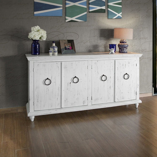 Macao 4 Door Sideboard - White - 73" - Crafters and Weavers
