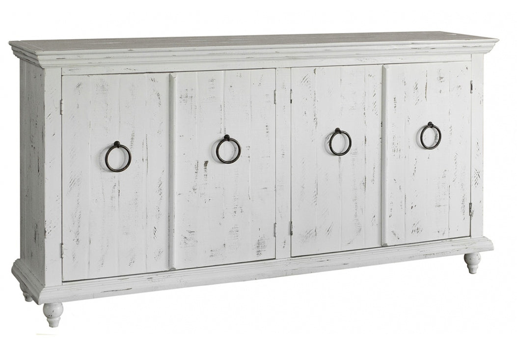 Macao 4 Door Sideboard - White - 73" - Crafters and Weavers