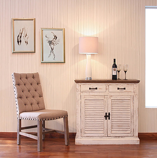 DISCONTINUED Greenview Shutter Door Cabinet - White - Crafters and Weavers