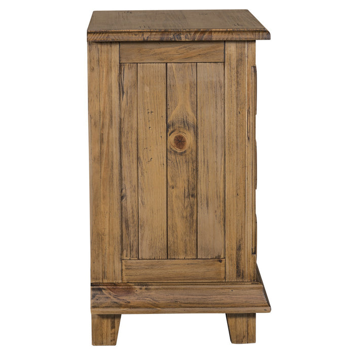 Asbury 3 Drawer Carved Nightstand - Crafters and Weavers
