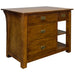 Mission 4 Drawer Oak Kitchen Island 45" wide - Crafters and Weavers