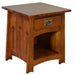 Mission Style Solid Quarter Sawn Oak Keyhole End Table - Crafters and Weavers
