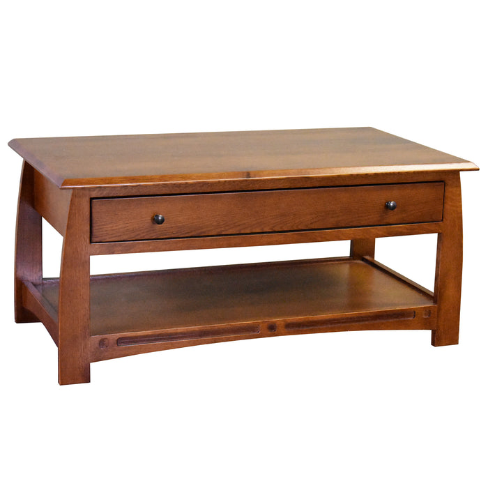 Mission Crofter Style 1 Drawer Coffee Table - Model A32 - Crafters and Weavers