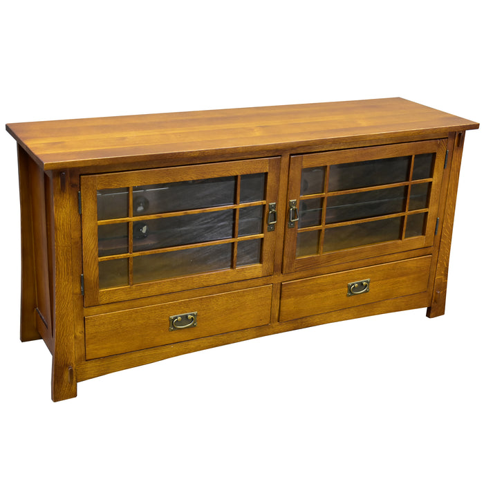 Mission Quarter Sawn Oak 60" TV Stand (2 Colors Available) - Crafters and Weavers